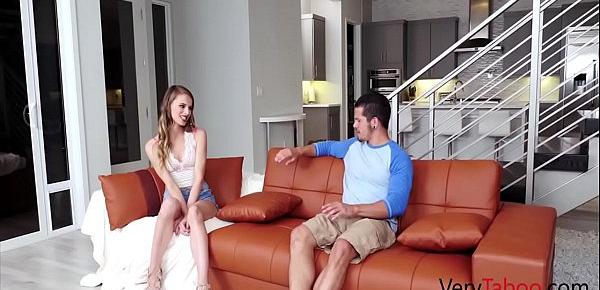  Skinny Teen Sister Forces Brother To Fuck- Jillian Janson